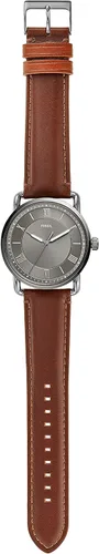 Miniatura 4 de Fossil Copeland - Reloj de cuarzo de acero inoxidable con correa de piel para hombre.