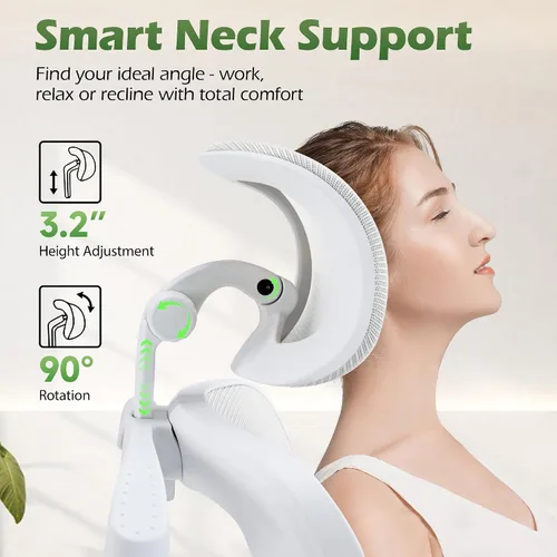 Miniatura 5 de AreShark Silla de Oficina Ergonómica con Soporte Lumbar Ajustable y Gancho para Reposacabezas, Silla de Malla Transpirable de Respaldo Alto