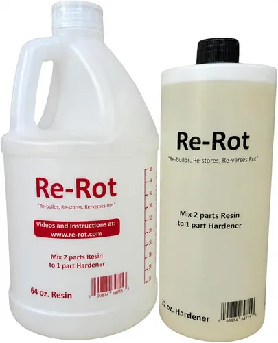 Miniatura 10 de Re-Rot - Kit de 48 onzas – Resina endurecedora transparente de 16 onzas (impresión roja) / 8 oz. catalizador endurecedor (impresión negra) / 24 vol.