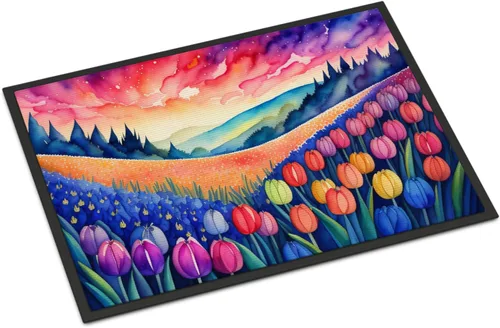 Miniatura 7 de Caroline's Treasures DAC1455MAT - Felpudo de la reina de la noche con diseño de cactus en color de 18 x 27 pulgadas, tapete para puerta delantera