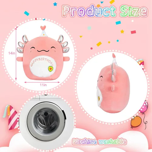 Miniatura 10 de Capybara - Almohada de peluche de cumpleaños de 14 pulgadas, bonita almohada de feliz cumpleaños Capybara, regalos para niños y niñas