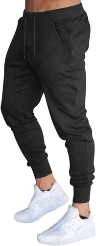 BUXKR - Pantalones deportivos ajustados con bolsillos profundos para hombre, para gimnasio, correr y fisioculturismo