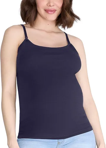 Miniatura 9 de Motherhood Maternity Camiseta sin mangas de lactancia con clip para mujer con correas ajustables y brasier integrado para lactancia materna