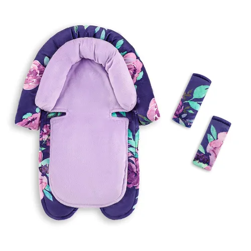 Miniatura 9 de Soporte de cabeza de asiento de automóvil para bebé con reposacabezas extra, soporte para cuerpo de bebé 2 en 1 con almohadillas para los hombros