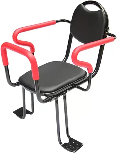 Asiento de bicicleta para niños, marco trasero, silla de bicicleta para niños, soporte trasero con pasamanos y cinturón de seguridad para niños