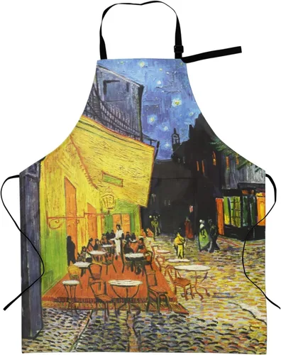 Miniatura 10 de Delantales florales azules para el hogar, 2 bolsillos, 33 x 28 pulgadas, para hombres y mujeres, diseño floral gris, impermeable, para manualidades