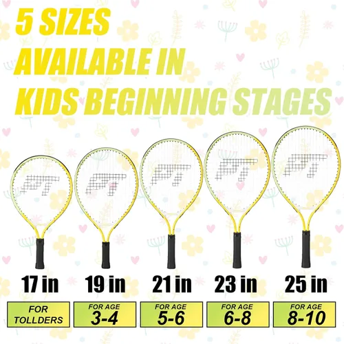 Miniatura 6 de PICKLETECH Kids Tennis Racket for Junior Toddlers Starter Kit 17-25" Tennis Racquet for Girls and Boys with Carry Bag, Lightweight for Beginners
