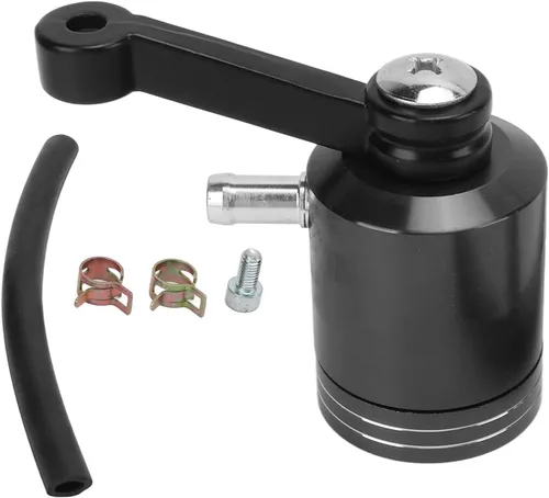 Miniatura 2 de Keenso Depósito de freno de motocicleta, depósito de freno delantero de motocicleta de aleación de aluminio para (negro)