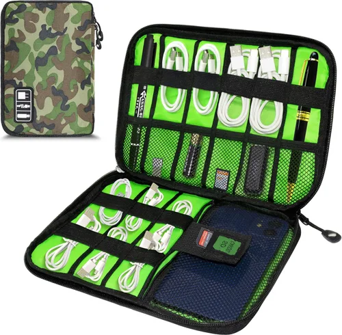 Miniatura 17 de Organizador de Electrónica, Funda Organizadora de Cables de Viaje, Bolsas Organizadoras de Cables Portátiles, Estuche de Almacenamiento