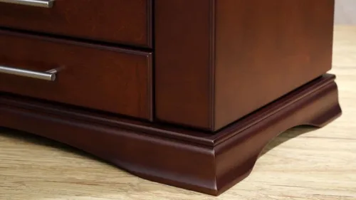 Miniatura 7 de Joyero grande con acabado de madera de caoba con espejo de cerradura hecho de francés
