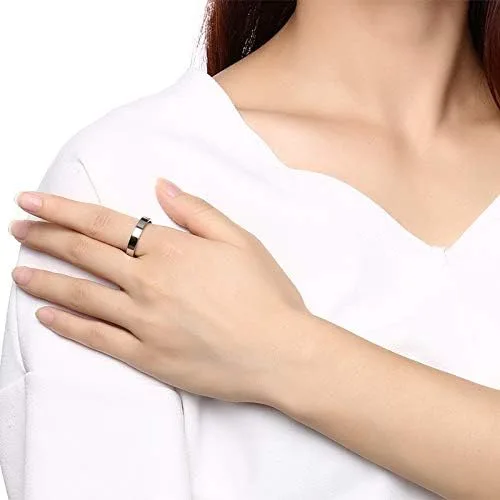 Miniatura 6 de Anillo BFF para 2-3-4-5-6-7-8-9-10 Personazlied BFF Friendship Jewelry Pinky Promise Pinky Swear minimalista pulido acero inoxidable plano apilable