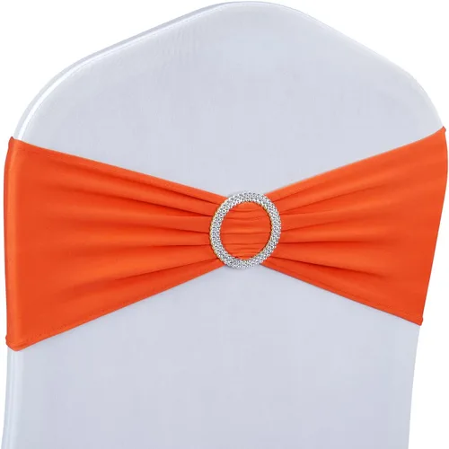 Miniatura 18 de Babenest Bandas de elastano para silla, 50 unidades, bandas elásticas de alta calidad con hebilla deslizante, lazos elásticos universales para Morado