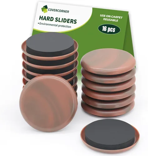 Miniatura 13 de Deslizadores de muebles para alfombra 4 piezas - 9 1/2 pulgadas Deslizadores para mover muebles, protectores de pisos para patas de sillas - Mueve