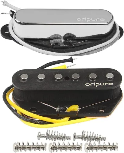 Miniatura 10 de OriPure Alnico 5 Pastillas Humbucker de doble carril caliente TL Pastilla puente 13.6K Fit TL estilo guitarra eléctrica parte Doble riel 13.6K