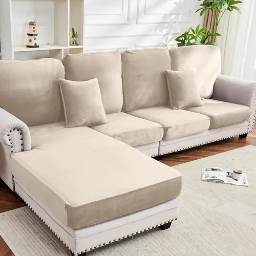 Miniatura 83 de Funda para Sofá de Terciopelo Elástico Funda de Cojín de Sofá 1 Pieza - Funda Deslizable Elástica Lavable para Asiento o Respaldo, Fundas de Asiento