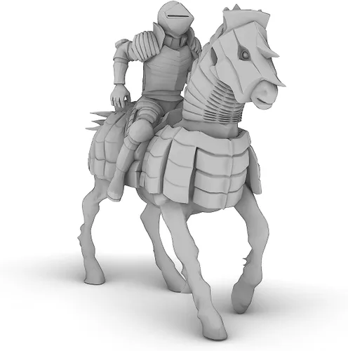 Miniatura 2 de Human Cavalier 3 Jousting Base Tabletop DND Gaming Miniature