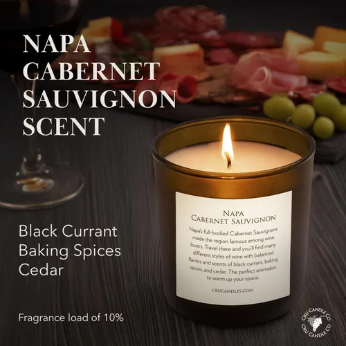 Miniatura 2 de Cru Wine - Velas perfumadas de vino – Napa Cabernet Sauvignon – Vela de combustión limpia, vela no tóxica, decoración de lujo, velas de cera de soja