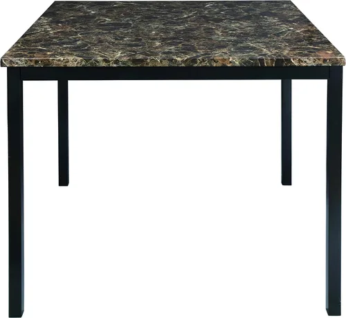 Miniatura 4 de Lexicon Malaya - Mesa de comedor con altura superior de mármol sintético, 40 pulgadas de largo x 40 pulgadas de ancho, marrón