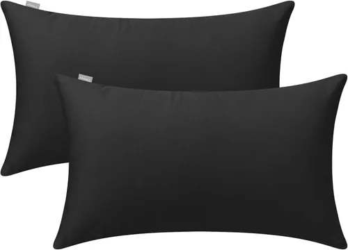 Miniatura 52 de Thmyo - Paquete de 2 fundas de almohada de algodón sólido decorativas cuadradas, fundas de almohada DIY, fundas de almohada en blanco