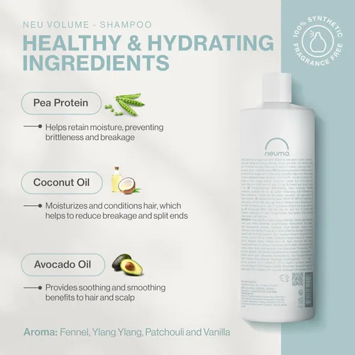 Miniatura 3 de Neuma Neu Volume Shampoo 1 Fl. Oz Hinojo, Ylang Ylang, Pachulí y Vainilla, Tamaño Viaje Champú Sin Sulfato