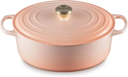 Miniatura 53 de Le Creuset Horno holandés ovalado Signature de hierro fundido esmaltado, 2.75 cuartos de galón., Blanco