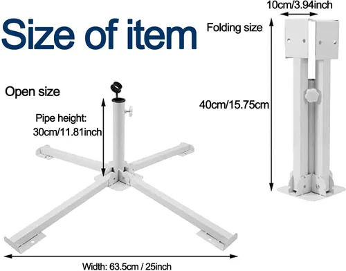Miniatura 7 de Soporte portátil plegable para sombrilla de playa, soporte portátil para sombrilla de patio, anclaje de sombrilla para exteriores, con bolsa