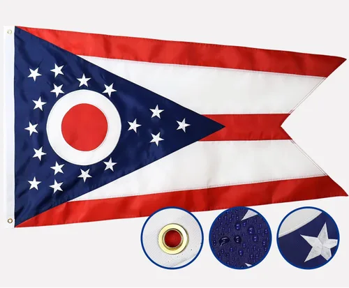 Miniatura 18 de Bandera del estado de Nuevo México de doble cara 3 x 5 para exteriores, las banderas NM de larga duración, nailon 210D resistente, rayas cosidas