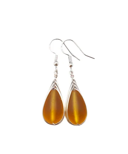 Miniatura 40 de Yinahawaii Handmade Sea Glass Earrings, Hawaiian Jewelry, Wire Braided Earrings Teardrop Earrings, Beach Jewelry Sea Glass Jewelry For Women Cobalt