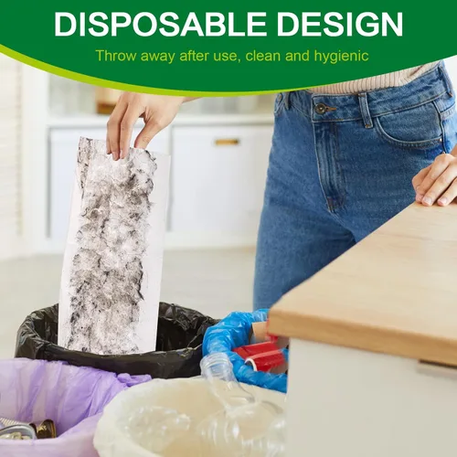 Miniatura 7 de YHOVID Paños de barrido en seco XL resistentes compatibles con trapeador, almohadillas de microfibra para trapeador, repuestos para limpiar el polvo