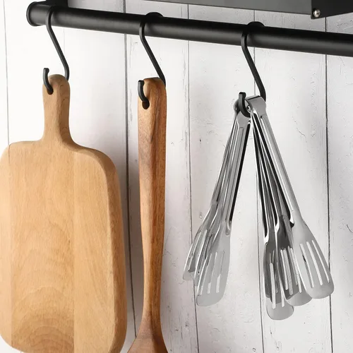 Miniatura 4 de Paquete de 6 pinzas para cocinar, pinzas pequeñas de acero inoxidable para servir alimentos, pinzas de cocina multifuncionales para servir