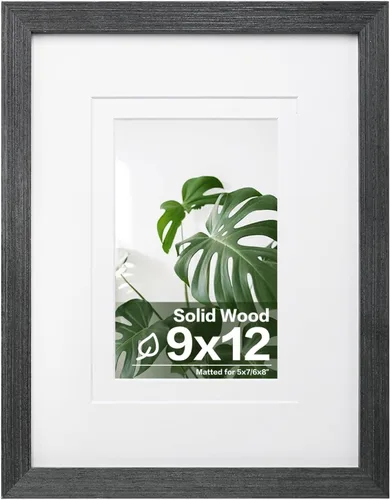 Miniatura 244 de Egofine - Portarretratos de 4 x 6 pulgadas, de madera maciza con plexiglás, para fotos de 3.5 x 5 con paspartú o de 4 x 6 sin paspartú, para colocar