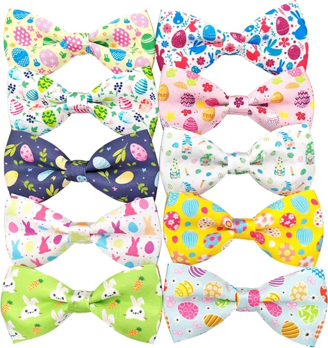 Miniatura 31 de PET SHOW Paquete de 10 corbatines de cumpleaños para perros pequeños, accesorios de collar deslizante para cachorros, gatos, mascotas, corbatines