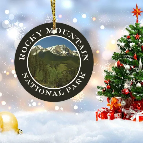 Miniatura 5 de Adornos de cerámica Parque Nacional de las Montañas Rocosas Adornos Colgantes Decorativos Adornos Personalizados Adorno de Navidad Recuerdo