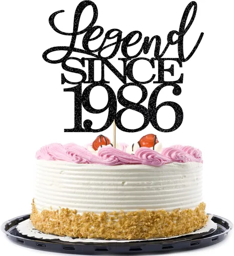 Miniatura 37 de Legend since 1973 - Decoración para pastel de cumpleaños número 53, decoración de pastel de feliz cumpleaños para hombres y mujeres de 53 años