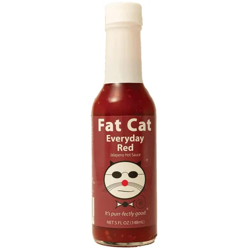 Fat Cat Gourmet - Salsa picante de pimienta roja jalapeña diaria | Todo natural | Sabrosa, fresca y versátil | Mejora los alimentos cotidianos |