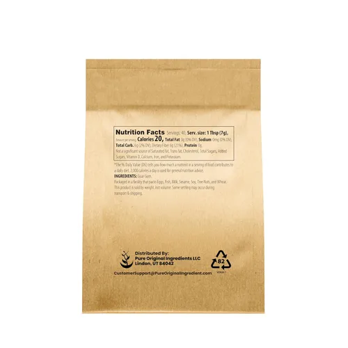 Miniatura 2 de Goma Guar de Ingredientes Originales Puros (283.5g) de semillas de guar, grado alimenticio, sin gluten