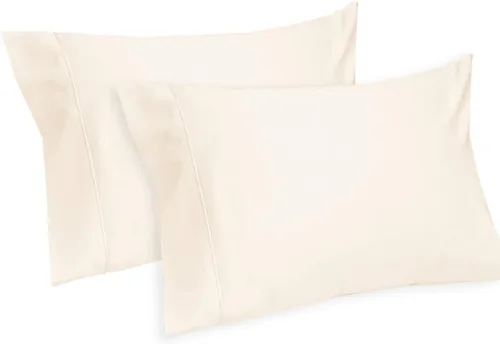 Miniatura 13 de Royal Tradition Juego de 2 fundas de almohada estándar de 600 hilos, 100% algodón, color beige
