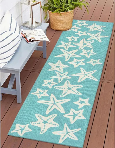 Miniatura 59 de Liora Manne CAPR5163633 - Alfombra costera para interiores y exteriores, color azul marino, 2 pies x 5 pies Cuerdas Navy