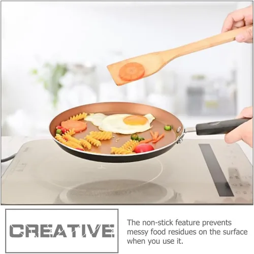 Miniatura 4 de Hemoton Sartén anodizada dura de aluminio antiadherente sartén de tortilla de 11 pulgadas
