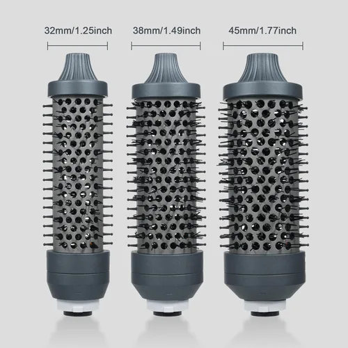 Miniatura 8 de Cepillo redondo calentado, juego de cepillos térmicos de 1.25 pulgadas/1.5 pulgadas/1.75 pulgadas para cabello corto a largo, 300-450 °F
