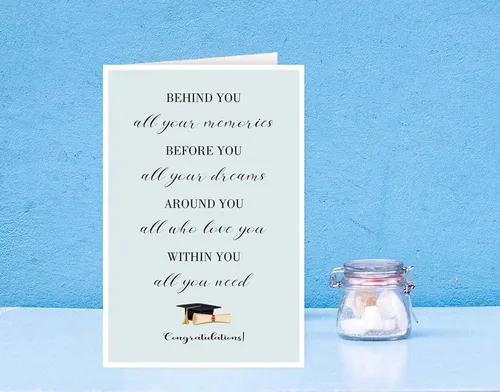 Miniatura 3 de Tarjeta de graduación Sweet Felicitations para niños y amigos, tarjeta de poema graduada única, tarjeta de buena suerte para graduados