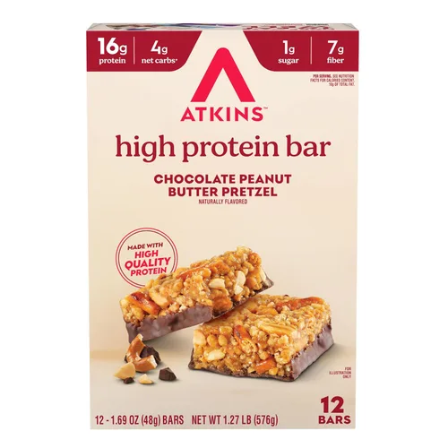 Miniatura 11 de Atkins Barrita de yogur griego de arándanos y fresas con alto contenido de proteínas, alta fibra, apta para dieta cetogénica, 12