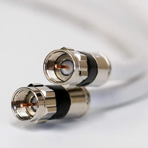 Miniatura 3 de Cable coaxial blanco RG6 de 200 pies UL ETL CM CATV Retardante de Fuego Satélite Audio Video Cable con sello meteorológico Conectores de latón anti