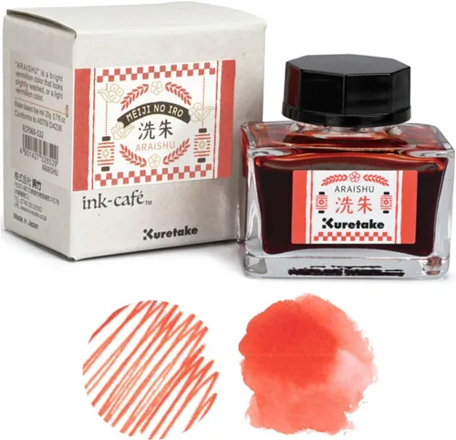 Miniatura 7 de Kuretake Ink-café MEIJI NO IRO EBICHA Botella de Tinta 0.71 oz para Plumas Estilográficas Té de uva (Ebika)
