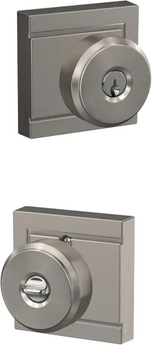Miniatura 68 de SCHLAGE F51A BWE 622 - Pomo de puerta Bowery, cerradura de entrada con llave, color negro mate Mate negro