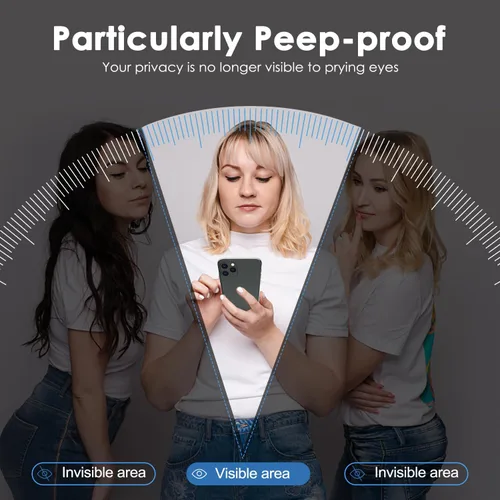 Miniatura 3 de Fotbor - Protector de pantalla para iPhone Xs Max/iPhone 11 Pro Max, protector de pantalla de privacidad antirreflejos, antiespía y arañazos, 2