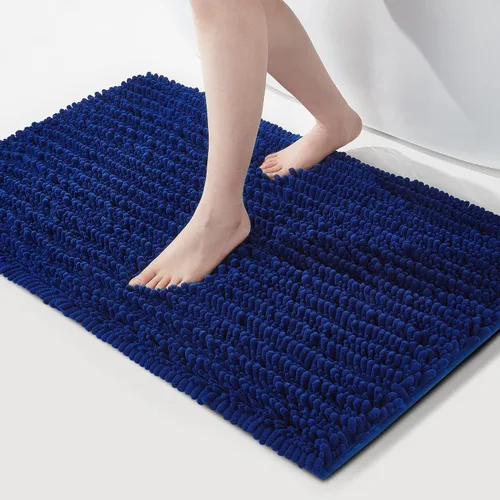 Miniatura 20 de FLOLEOPA Alfombras de Baño de Microfibra de Felpa Suave, Alfombras de Baño Absorbentes Antideslizantes Lavables a Máquina, Tapetes de Baño para Beige