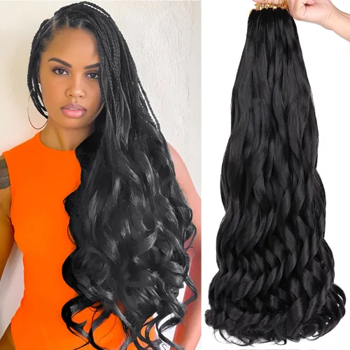 Miniatura 8 de Unionbeauty - Cabello rizado francés trenzado de 10 pulgadas, trenzas rizadas estilo Bob francés, cabello de ganchillo, 8 paquetes de trenzas