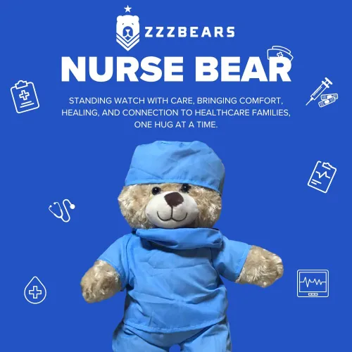Miniatura 2 de ZZZ Bears, regalo para niños y adultos en el hospital, estudiantes de enfermería y héroes de la salud, oso para recuperación de cirugía