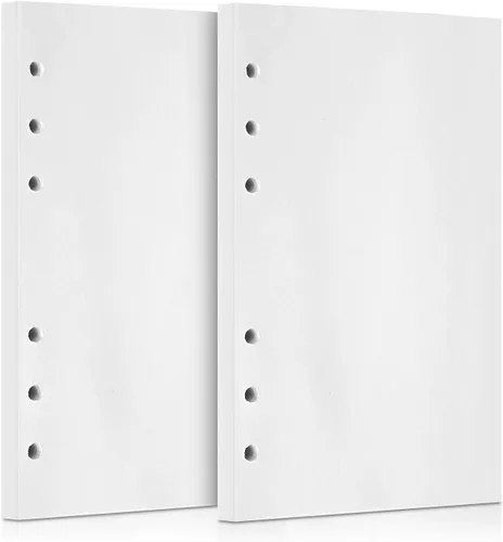 Papel de recambio A6, 320 páginas A6, hojas sueltas, 6 agujeros, repuestos para cuaderno de 6 anillas rellenables, planificador, diario, pintura,